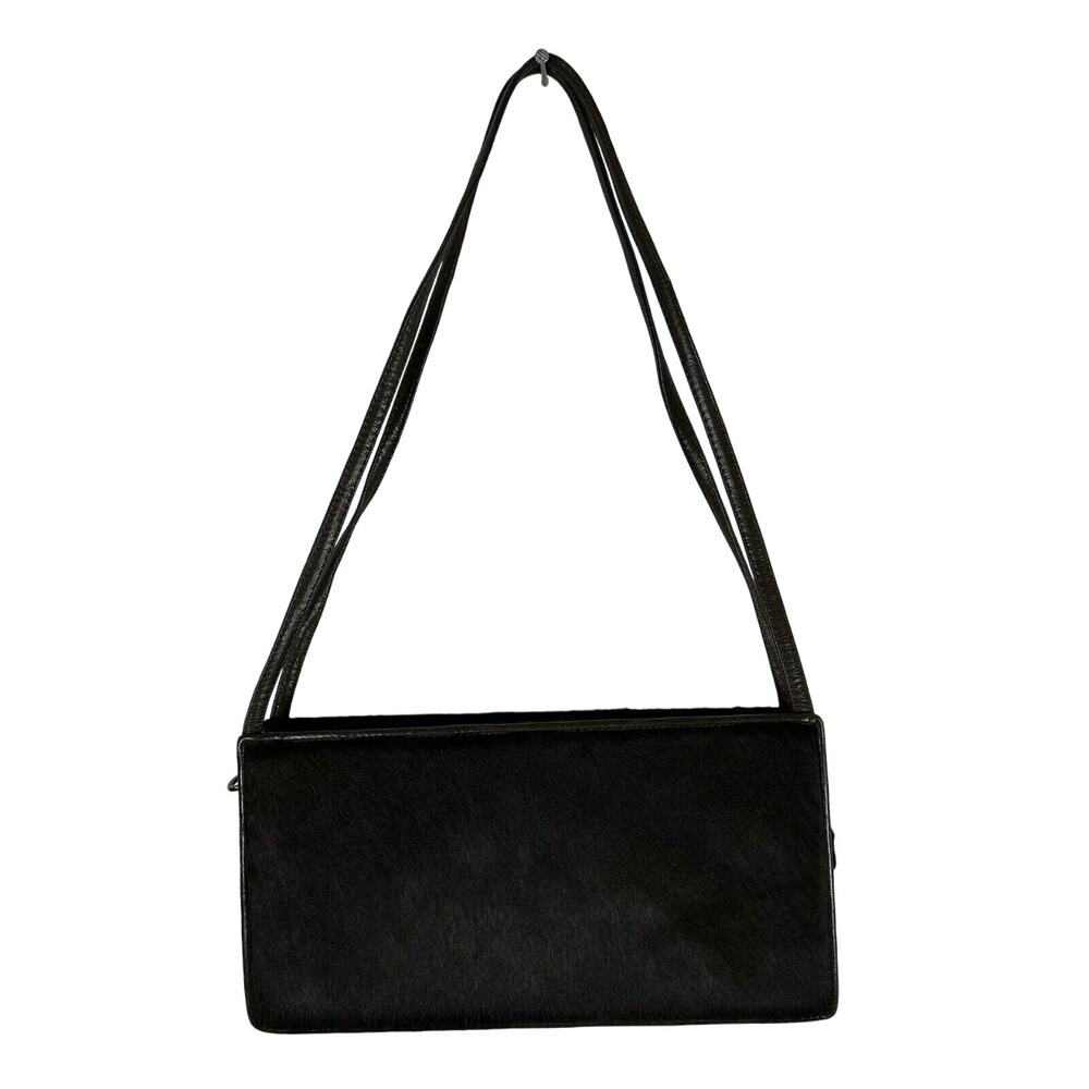 Kurt Geiger Small Green Leather Shoulder bag Calfskin East/West Bag Cottagecore